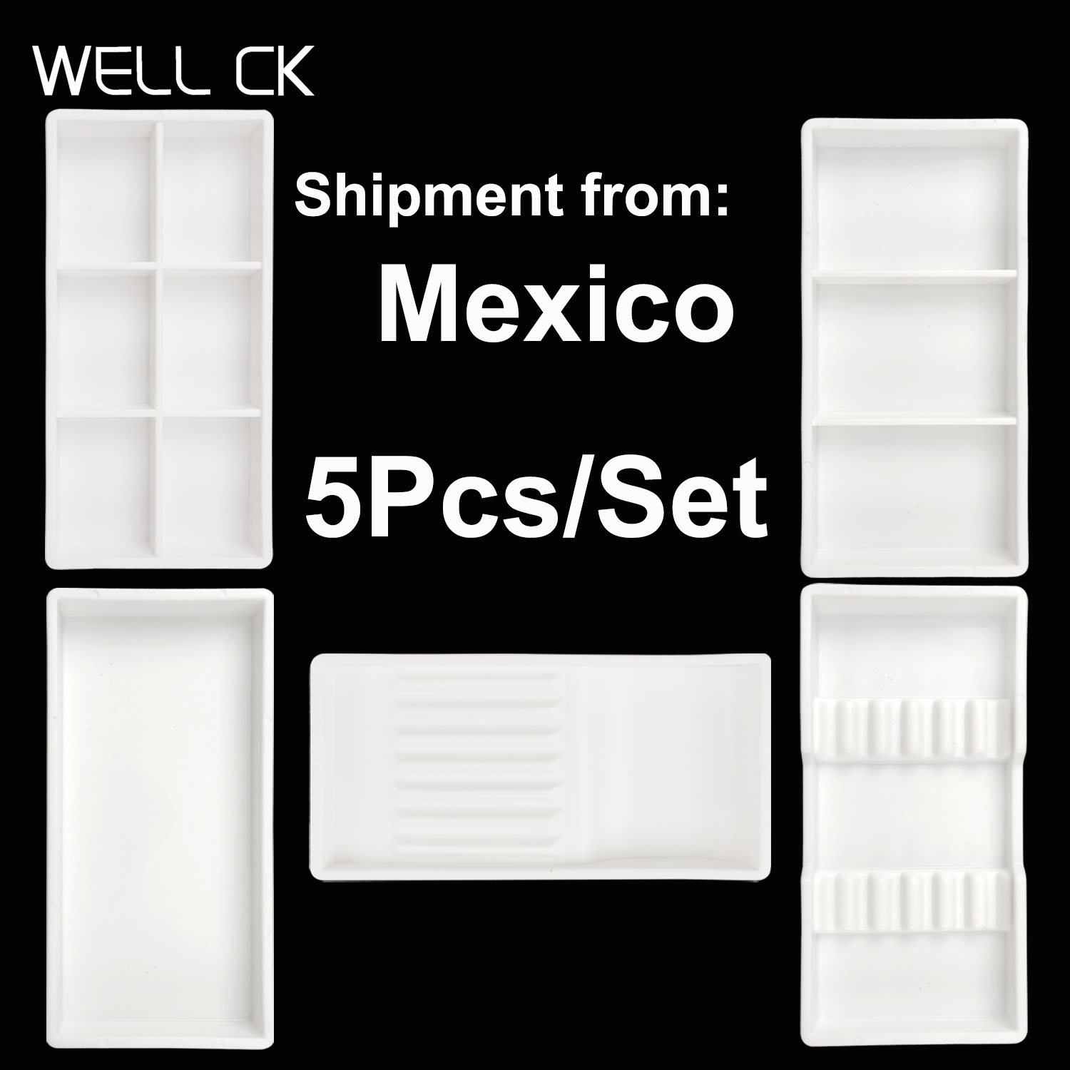 Drawer Organizer Tray - 5 sztuk/zestaw Autoklawowalne tacki plastikowe do