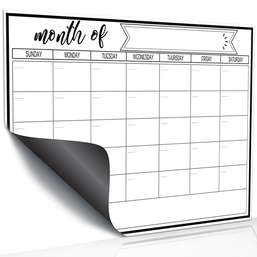 Dry Erase Weekly - Magnetyczna tablica suchościeralna na lodówkę, tygodniowy