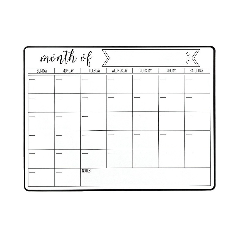 Dry Erase Weekly - Przenośny magnetyczny kalendarz suchościeralny, łatwy w