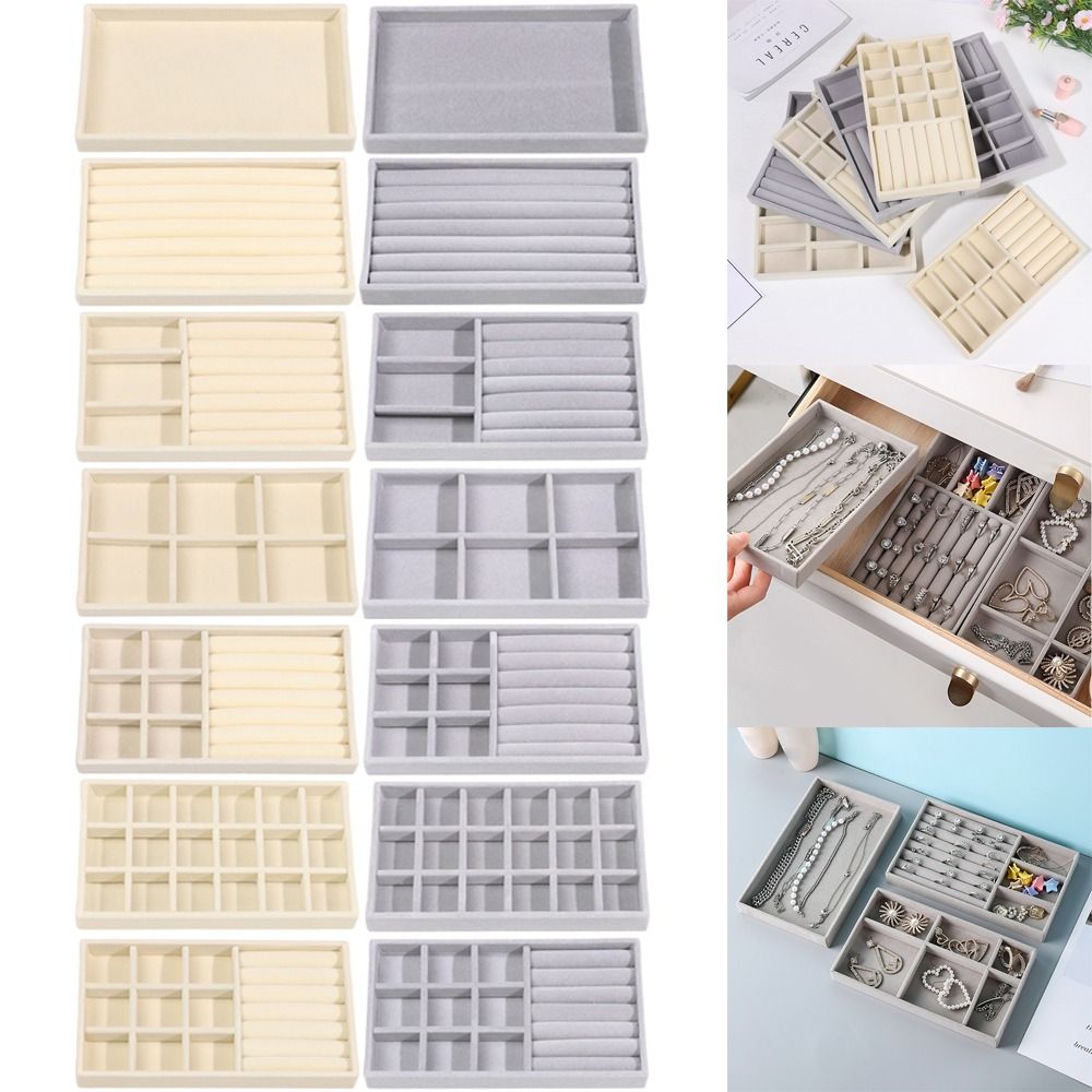 Drawer Organizer Tray - Pudełko Organizer, Modułowe, Aksamitne Pudełko do