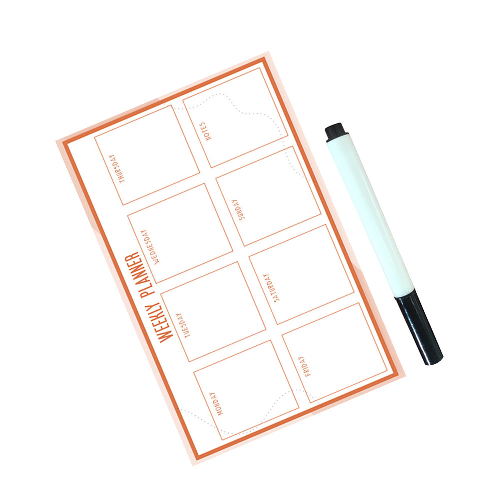 Dry Erase Weekly - Samoprzylepny tygodniowy kalendarz na tablicę suchościeralną,