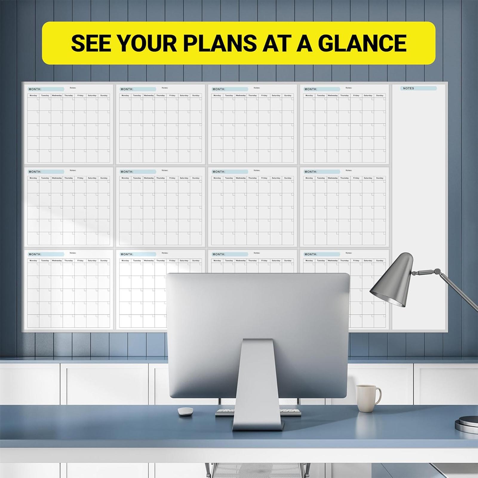 Kalendarz roczny na tablicę su – Dry Erase Weekly recenzja i cena
