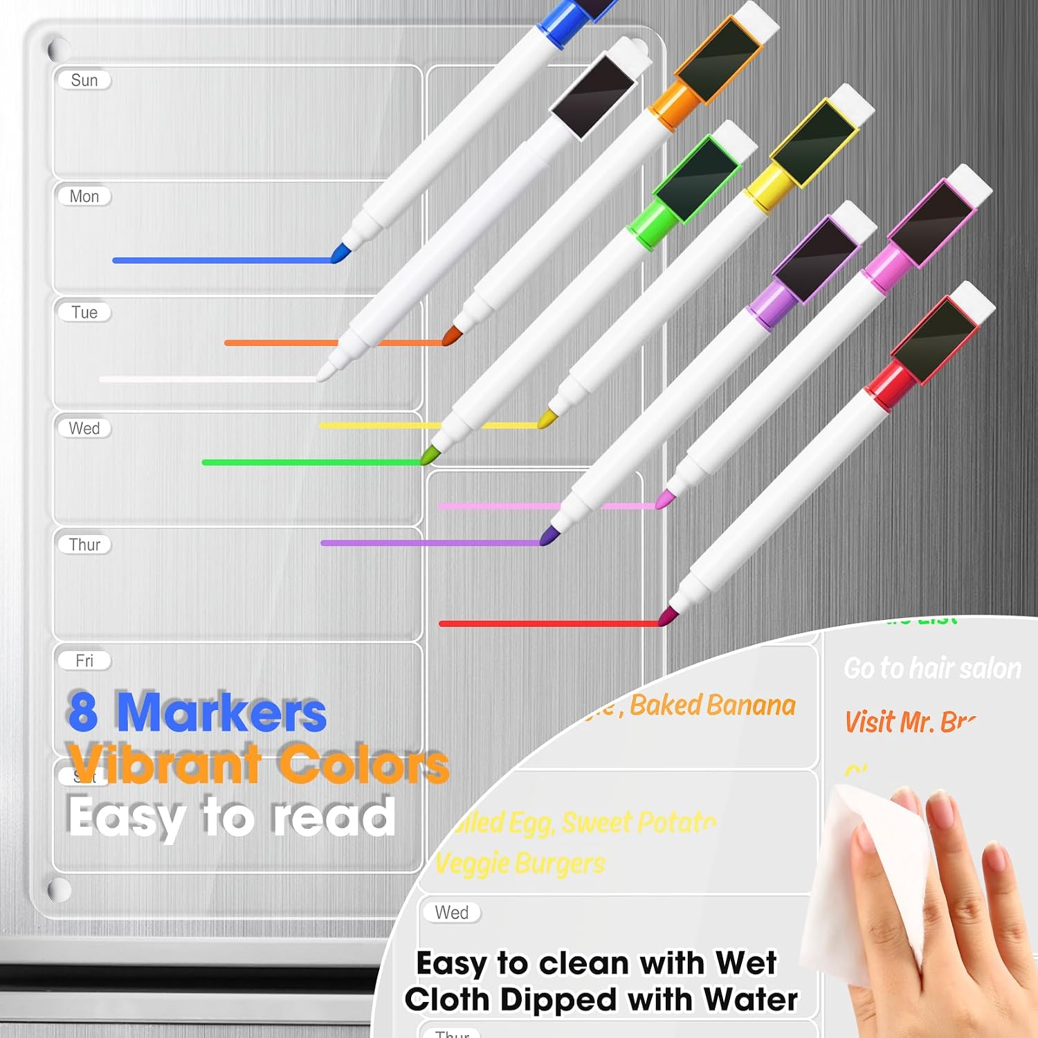 Przezroczysta akrylowa magnety – Dry Erase Weekly recenzja i cena