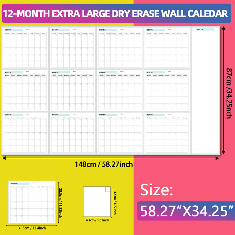 Kalendarz miesięczny i tygodni – Dry Erase Weekly recenzja i cena