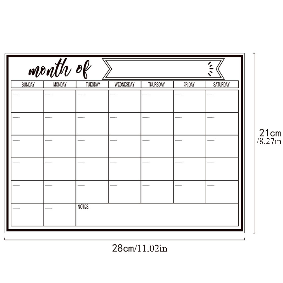 Magnetyczna tablica suchościer – Dry Erase Weekly recenzja i cena
