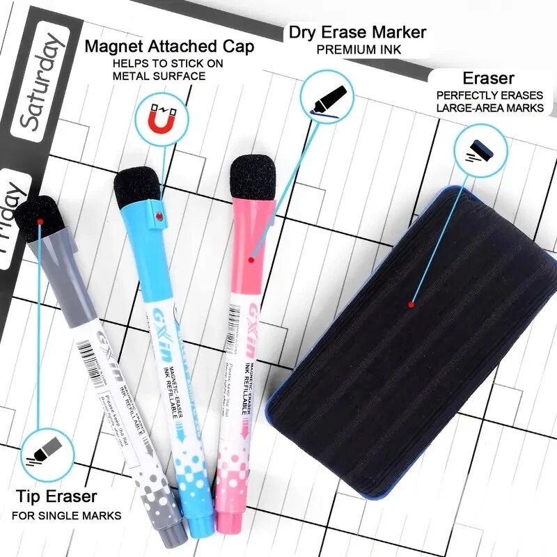 1 zestaw lodówka magnetyczna k – Dry Erase Weekly recenzja i cena