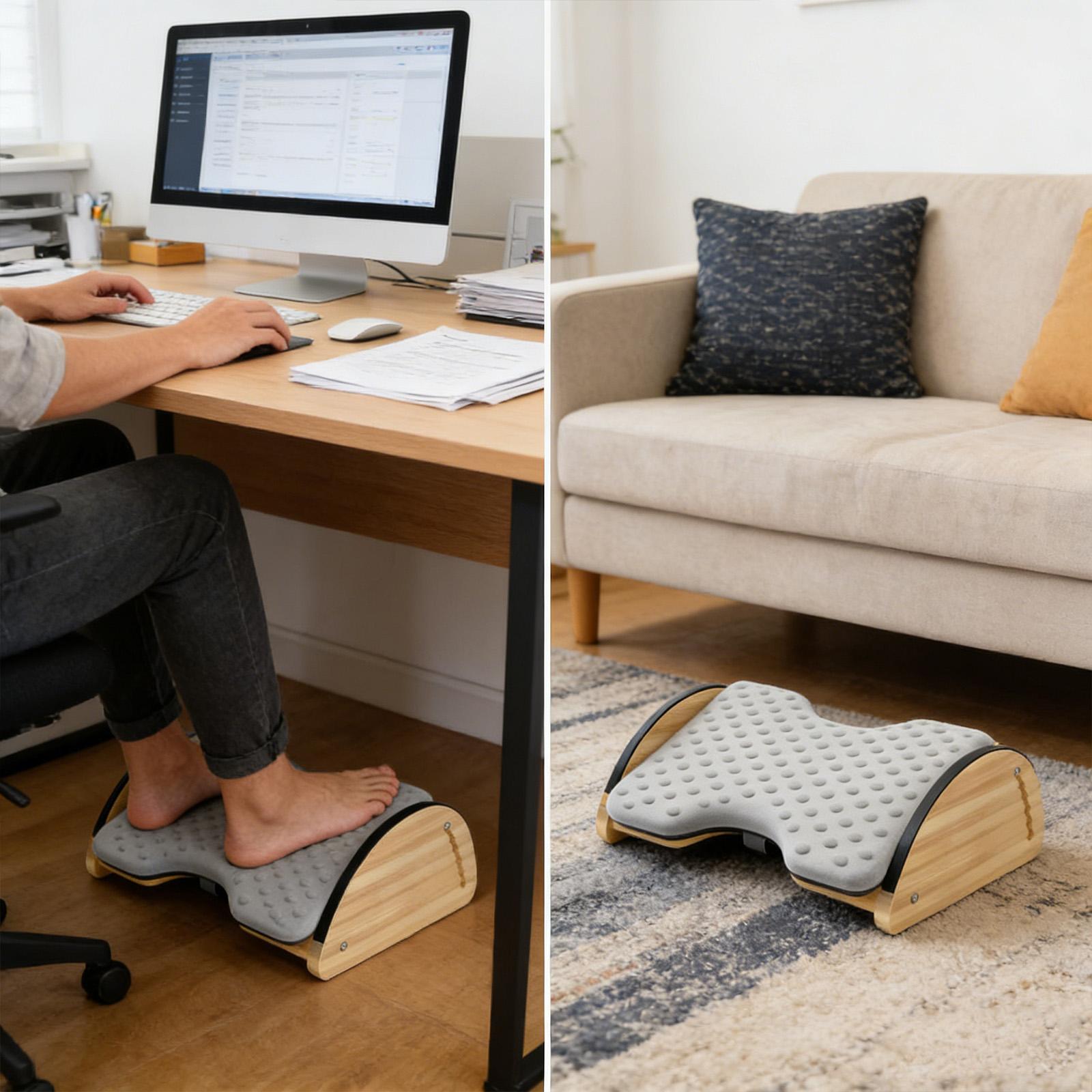 Regulowany bambusowy podnóżek  – Office Footrest Cushion recenzja i cena